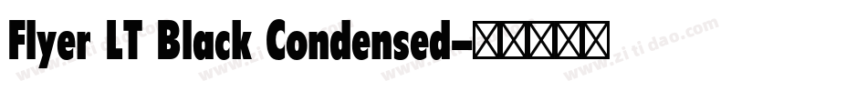 Flyer LT Black Condensed字体转换